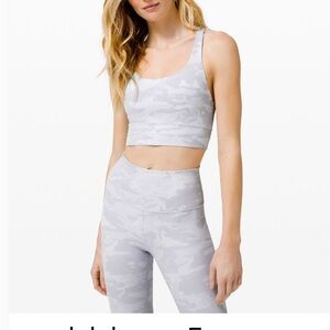 Lululemon Set - Incognito Camo Ribbed Energy Longline Bra and Wunder Under 28”-6